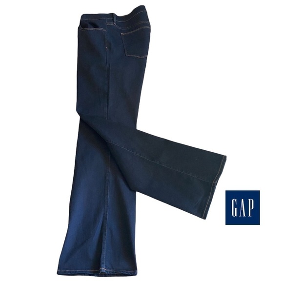 GAP Dark Wash Jeans Mid Rise Perfect Boot Normcore NEW - Picture 9 of 11